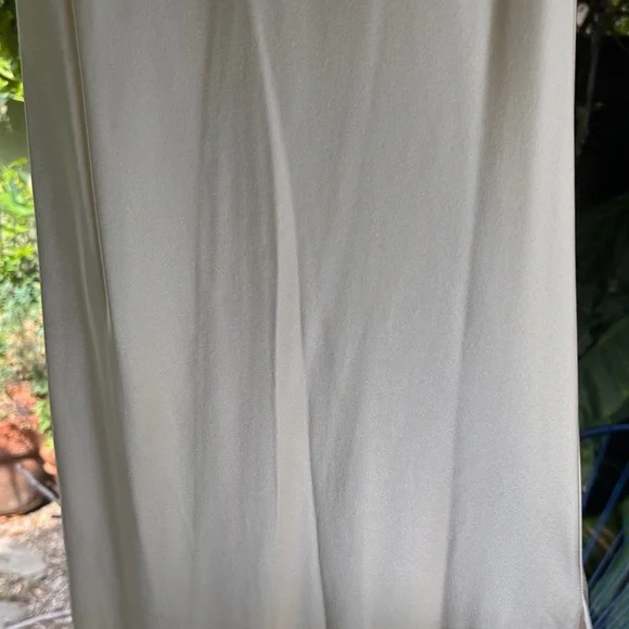 DANNIJO Ivory Satin Slip Dress - Spaghetti Strap Maxi - Picture 8 of 16